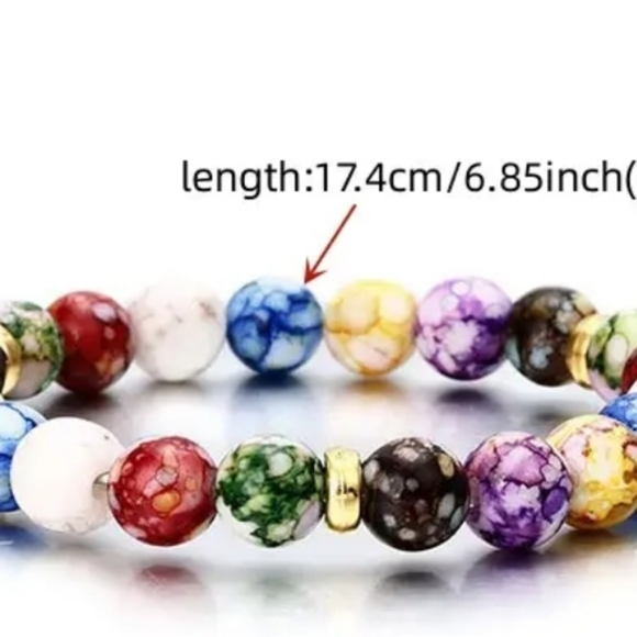 7 Chakra Stone Bracelet Yoga Balance Energy beads - Picture 4 of 6